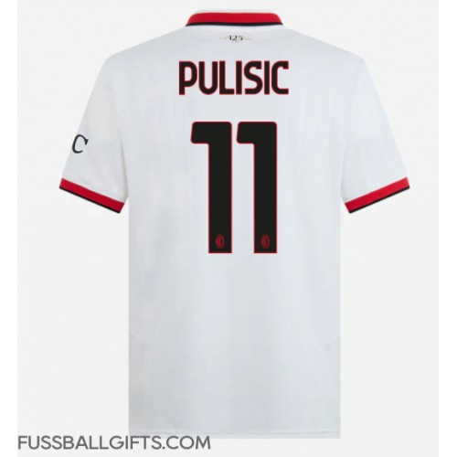 AC Milan Christian Pulisic #11 Fußballbekleidung Auswärtstrikot 2024-25 Kurzarm